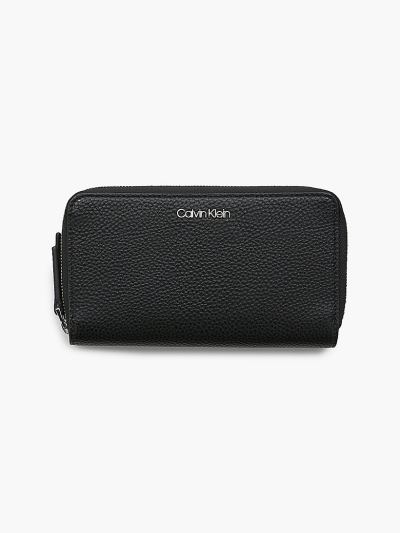Calvin Klein Táskák & Kiegészítők HU146528 | Calvin Klein Double Zip Around Női Pénztárca Fekete